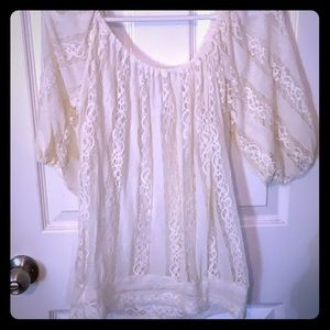Lacy off shoulder top